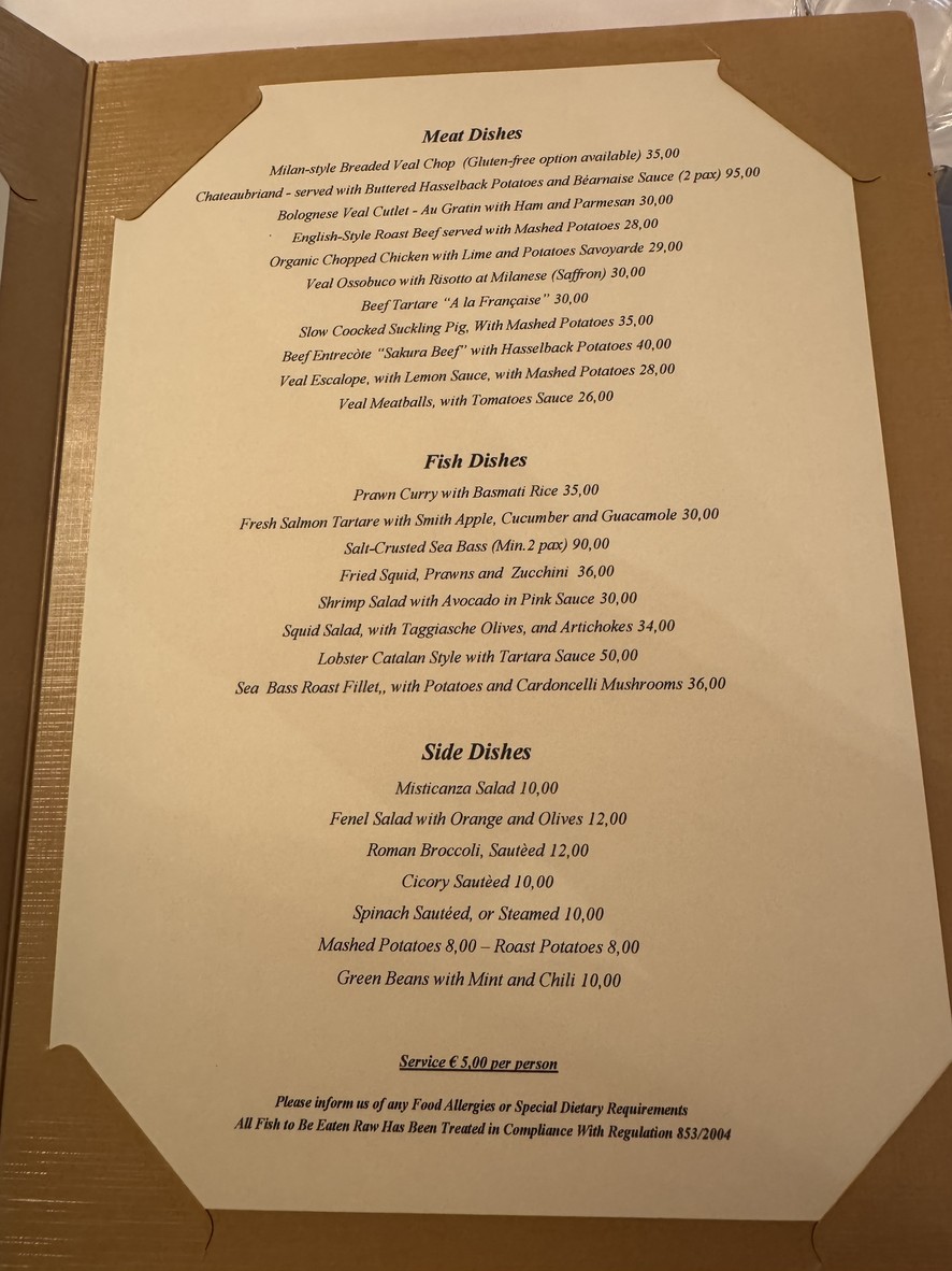 Dal Bolognese Roma menu 2