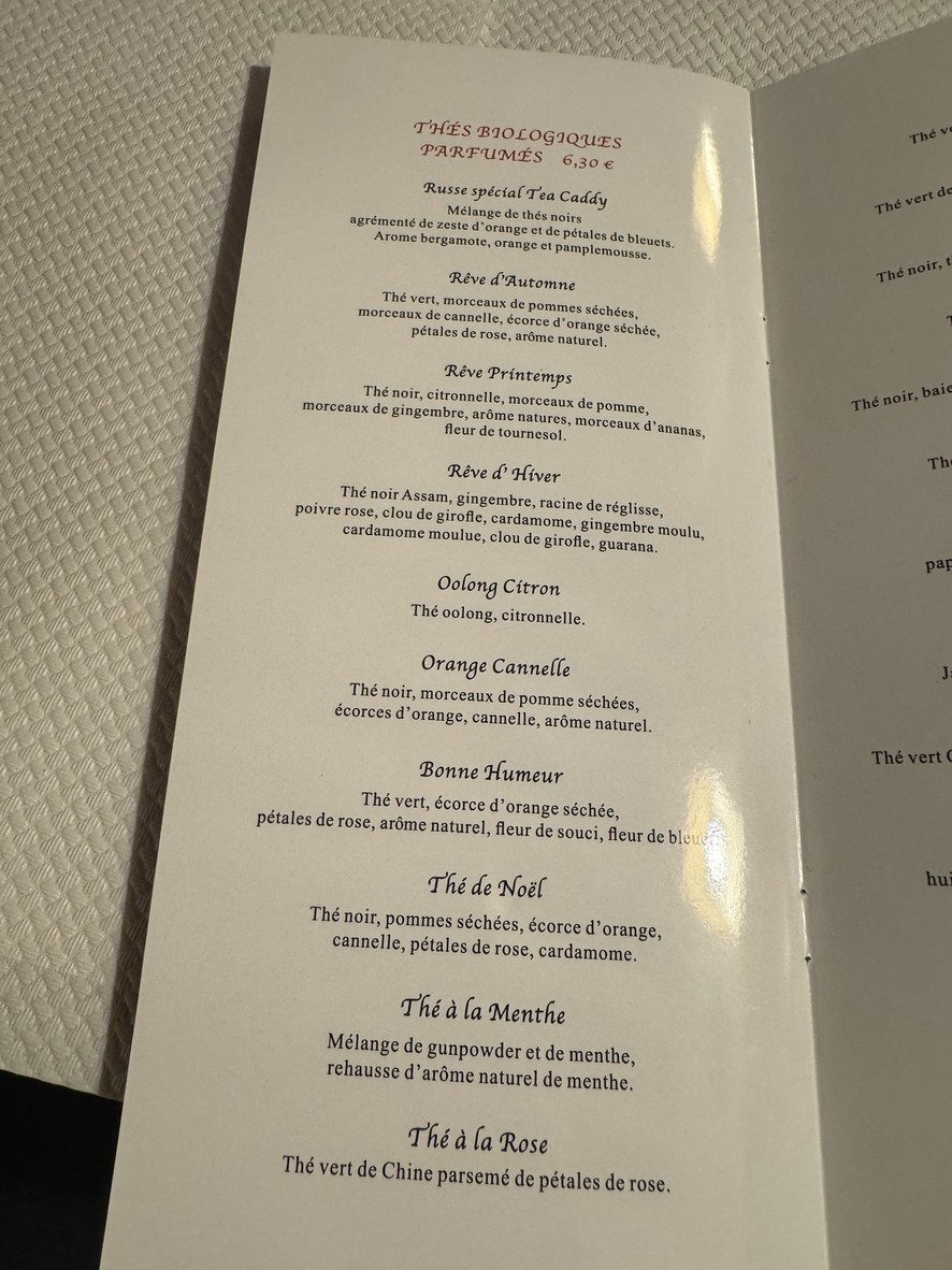 The Tea Caddy menu 3