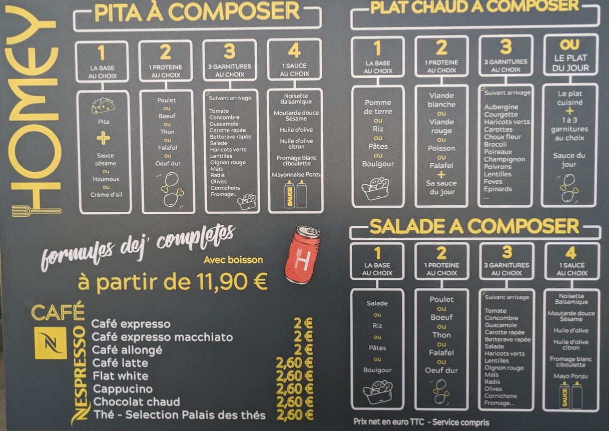 Homey menu 3