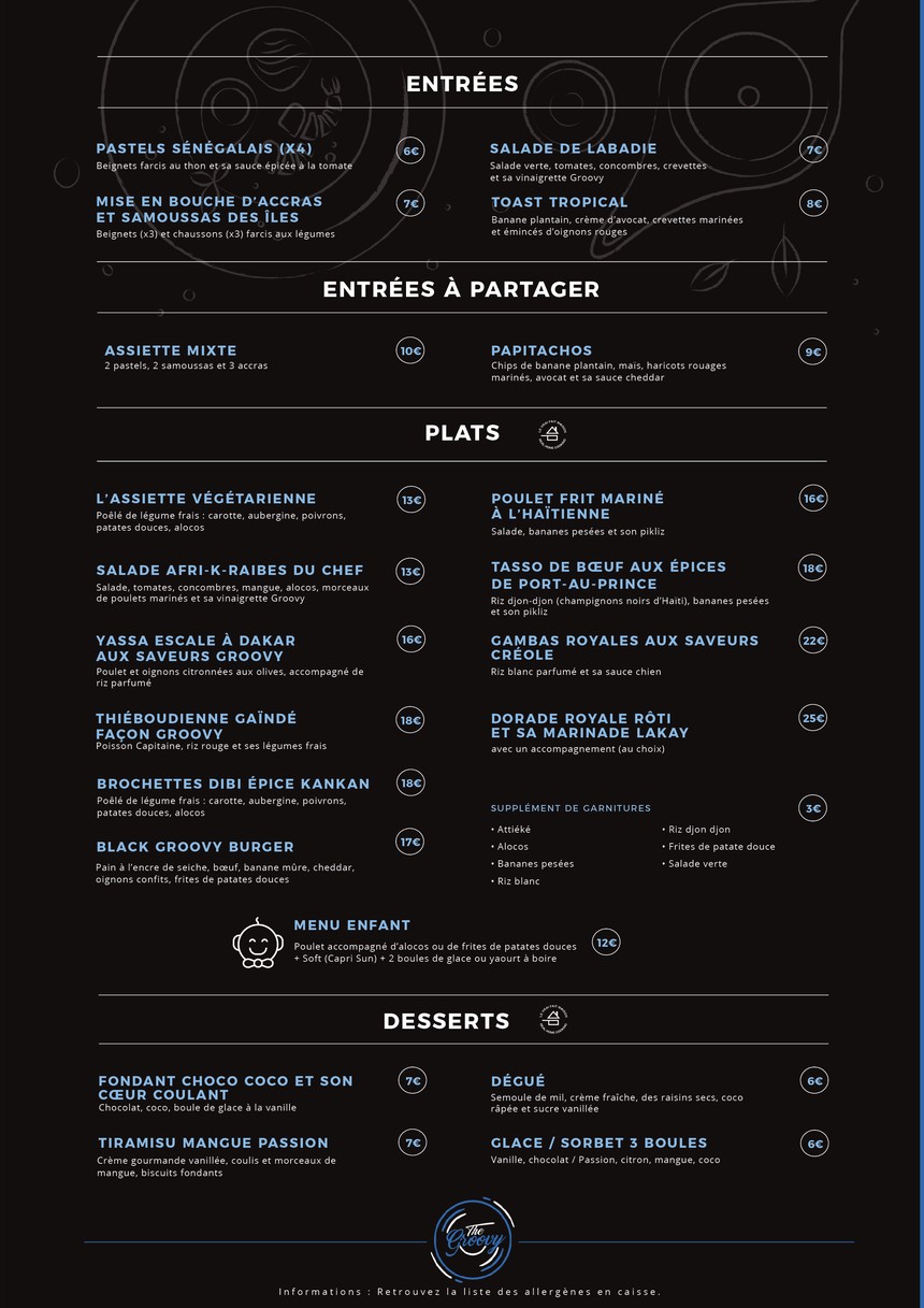 The Groovy menu 1