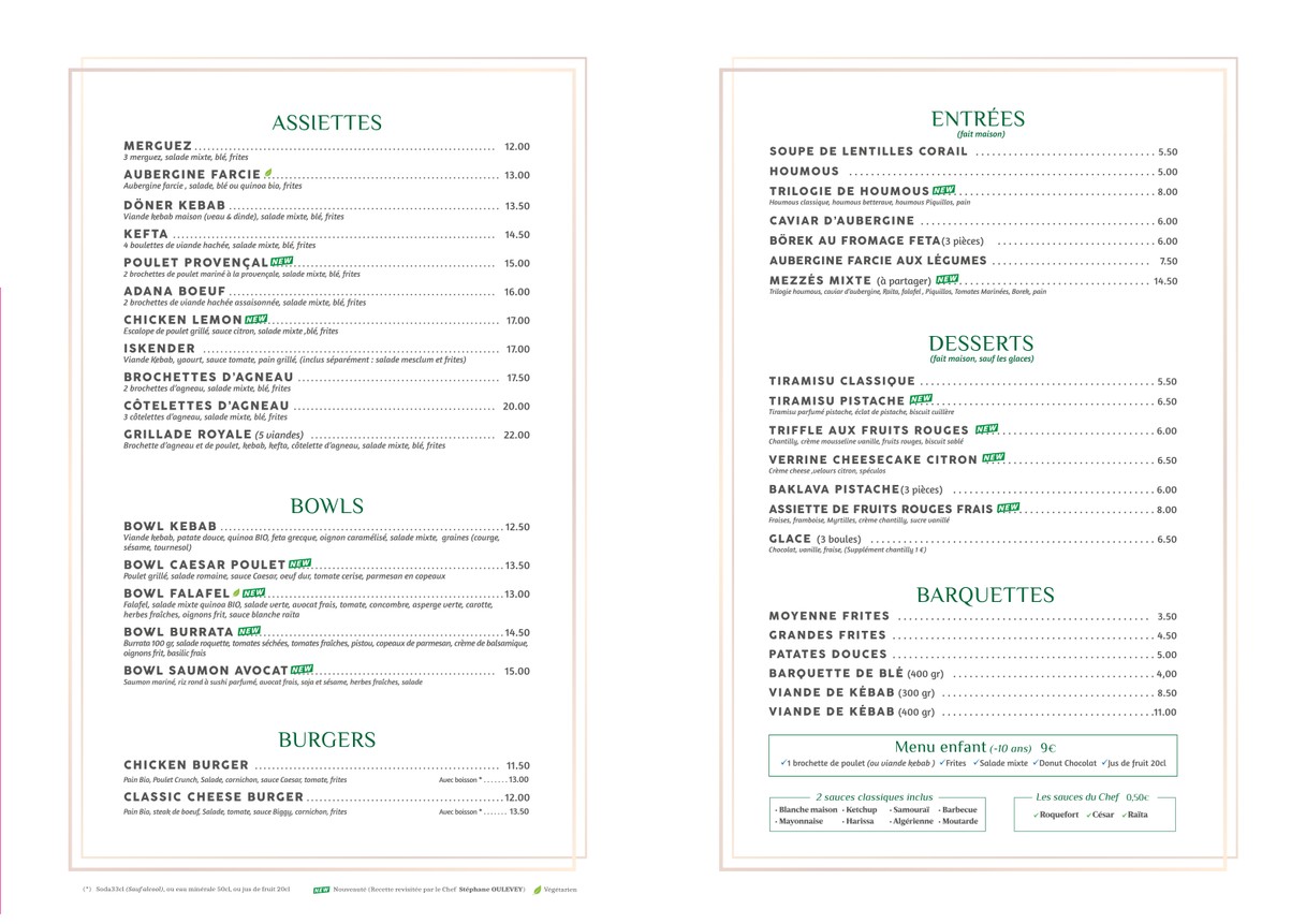 Hêvî GRILLADES menu 2