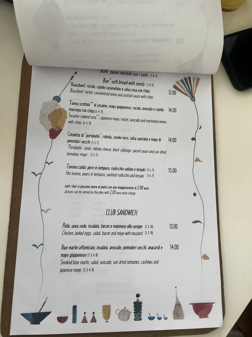 Materia Cafe menu 2