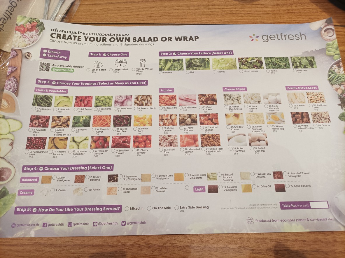 getfresh 在 Nanglinchee 市场 menu 1