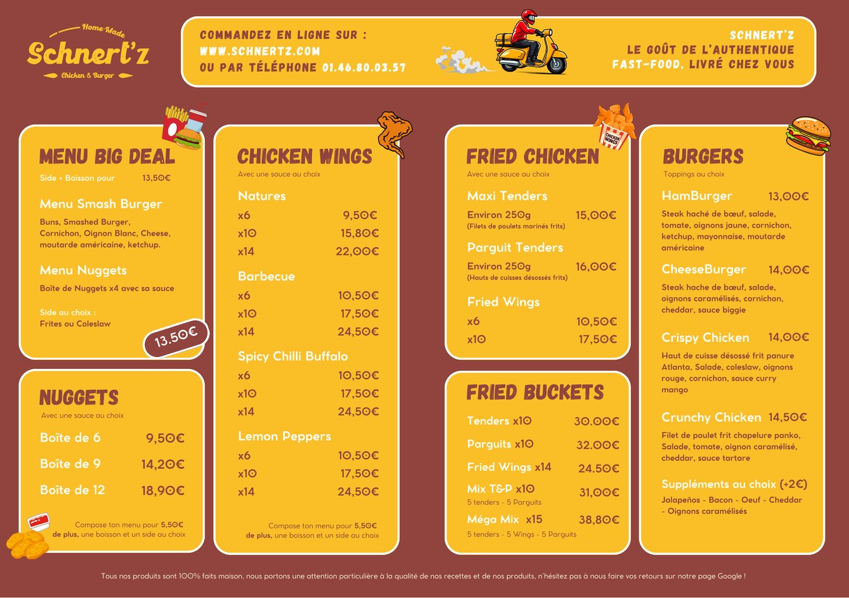 Schnert'z menu 1