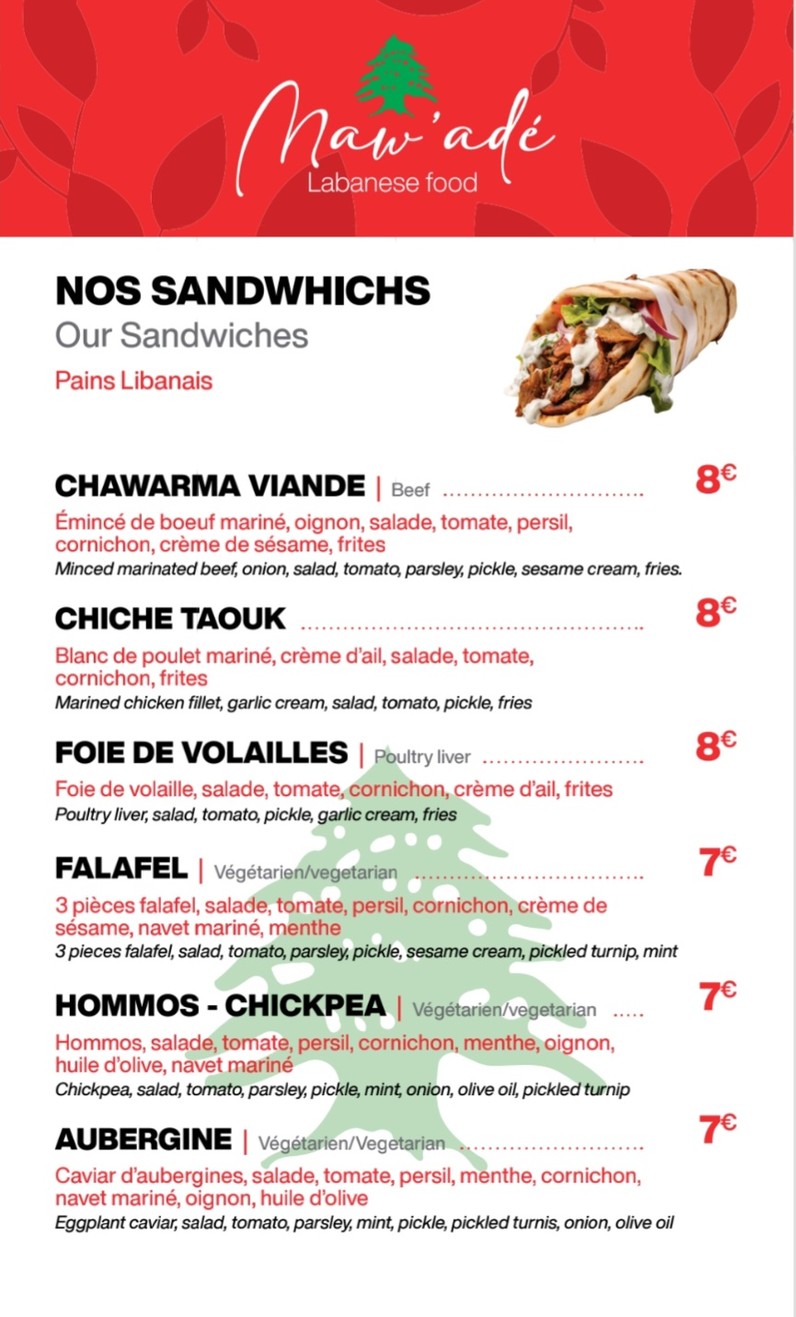 Maw’Ade menu 2