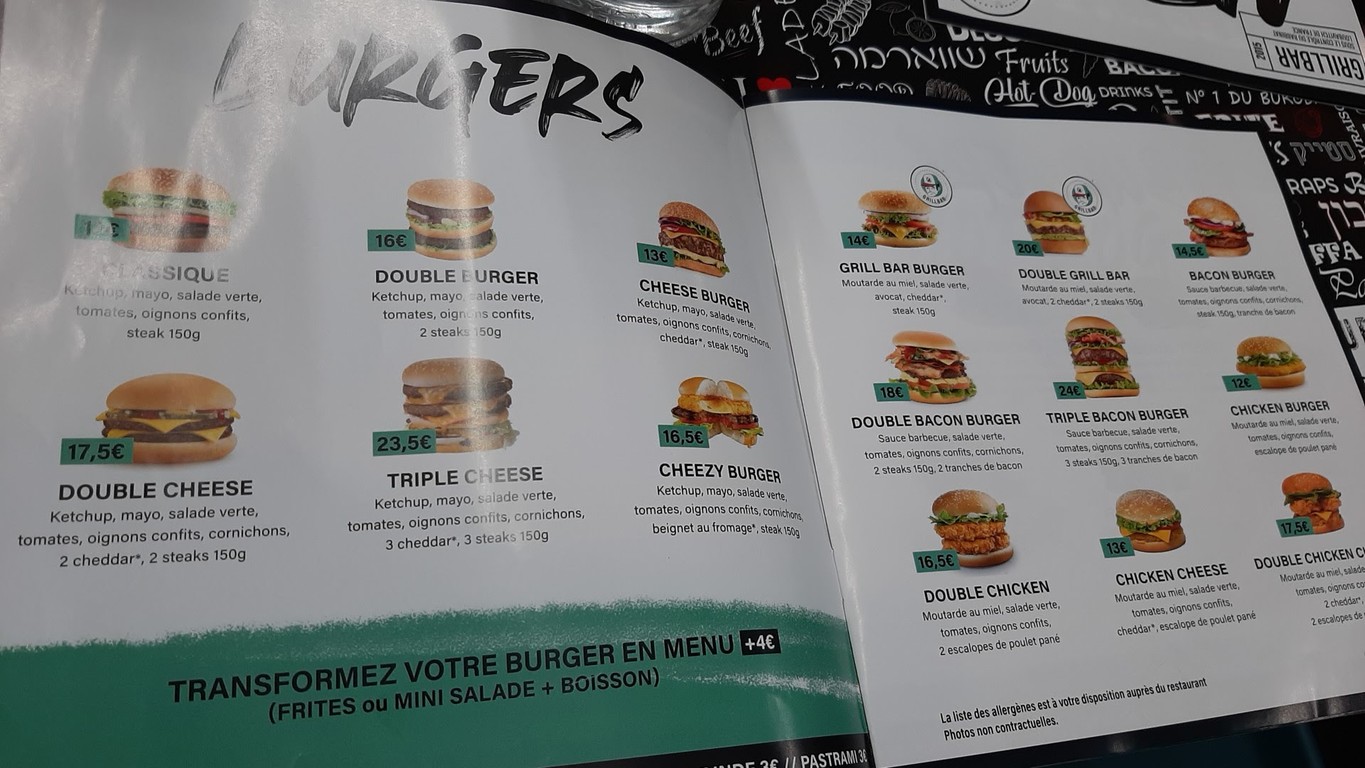 Grill Bar menu 2