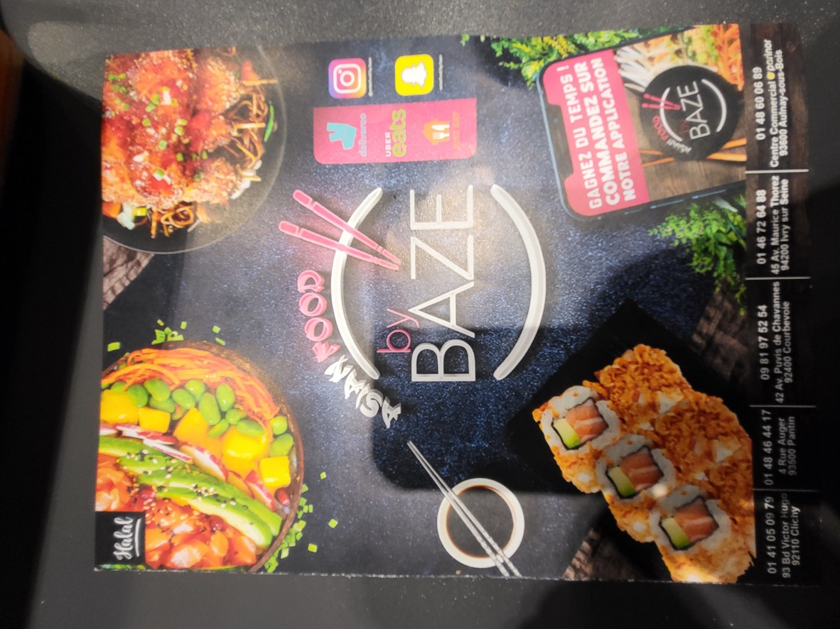 Comida asiática por BAZE Aulnay-sous-Bois menu 1