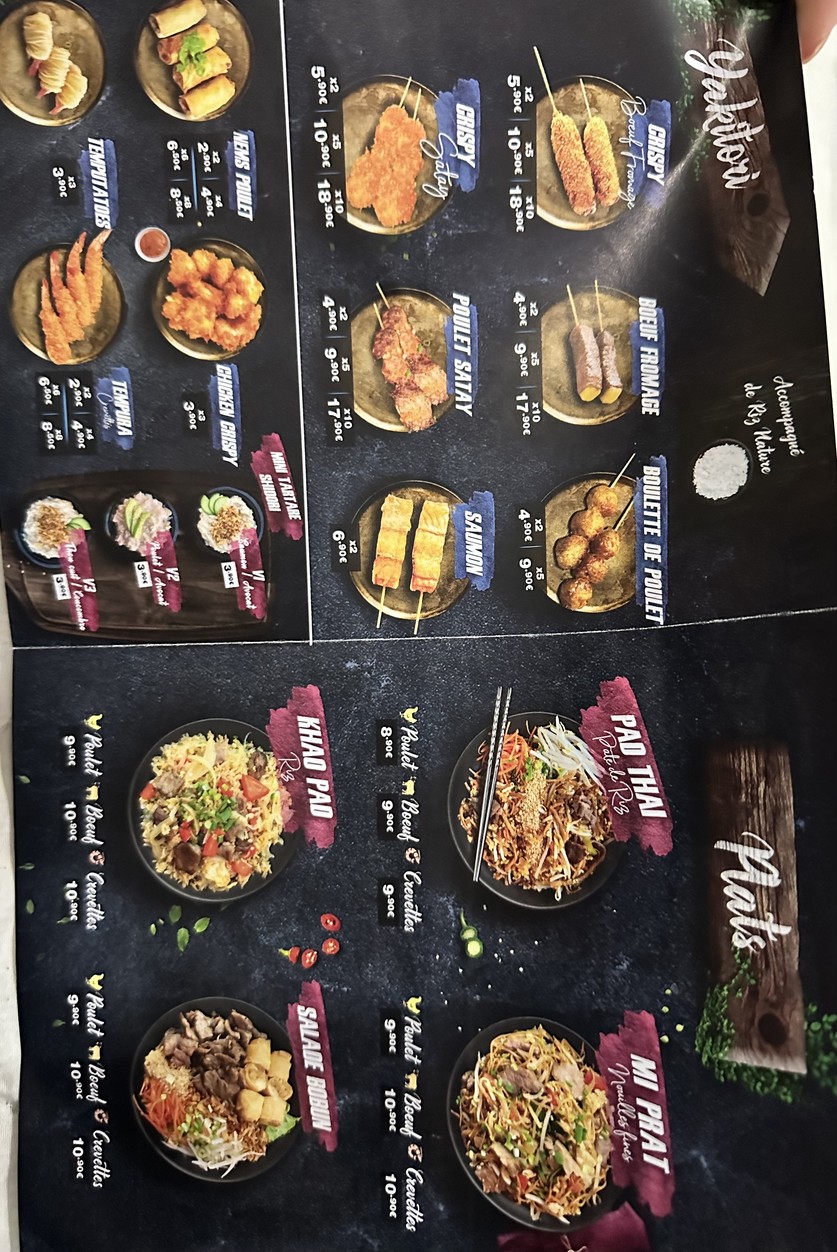 Comida asiática por BAZE Aulnay-sous-Bois menu 3