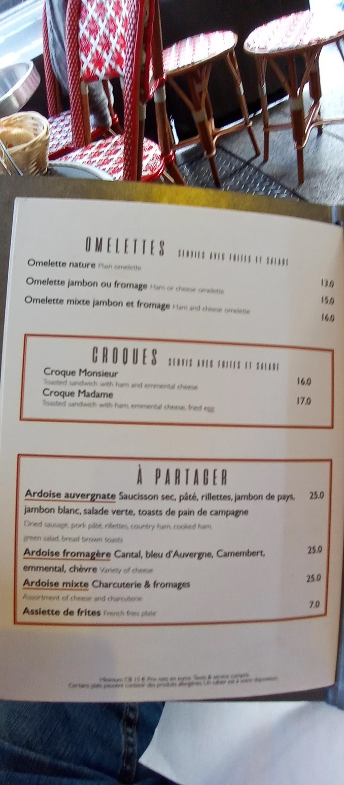 L'Horizon menu 2