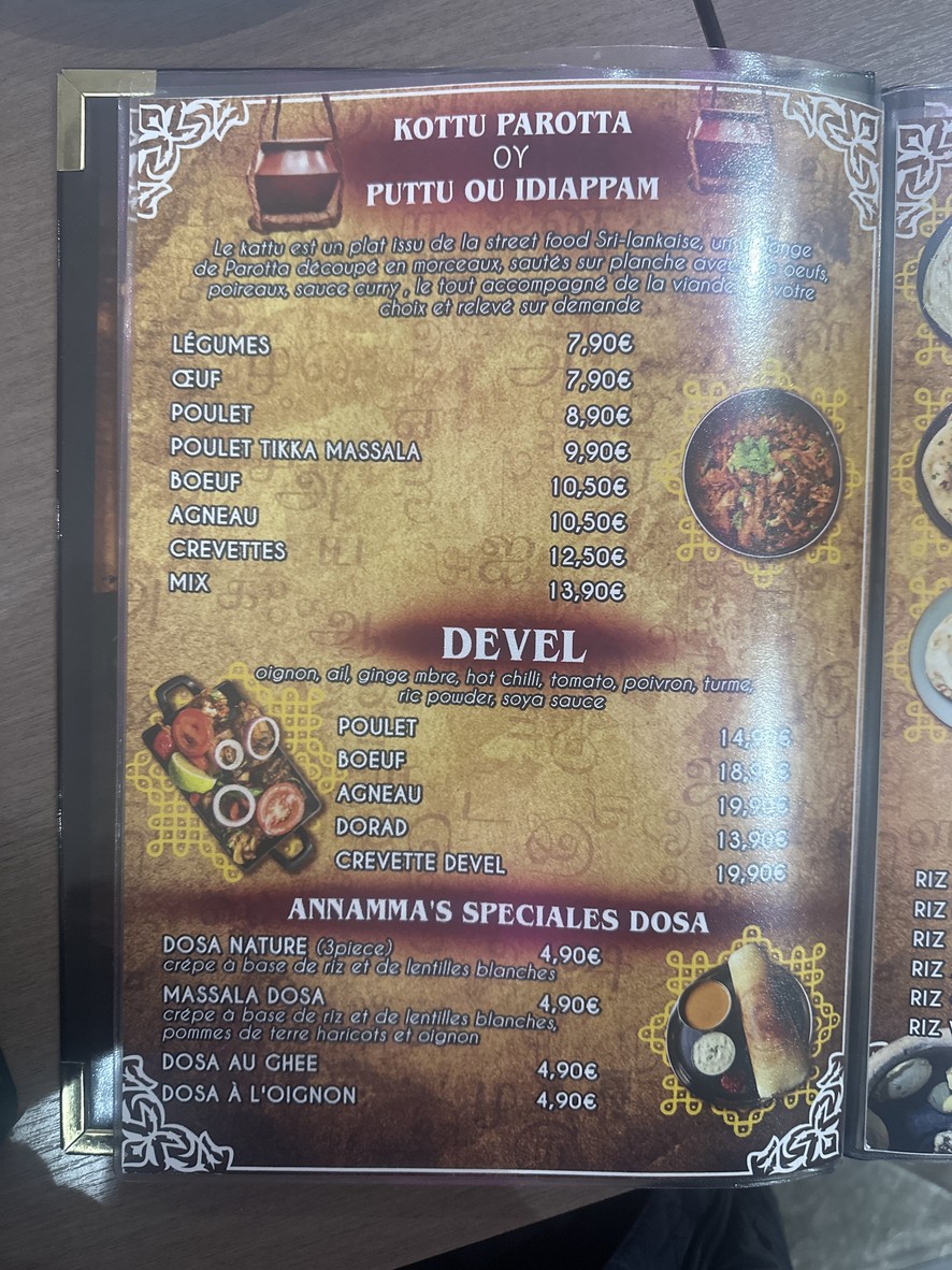Annamma Restaurant menu 8