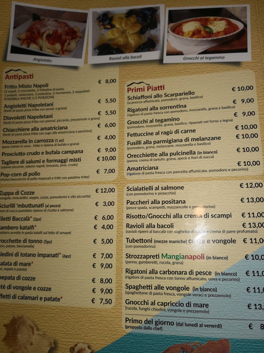 Pizzeria Mangianapoli menu 2