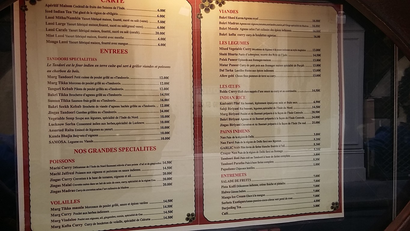 Ravi menu 1