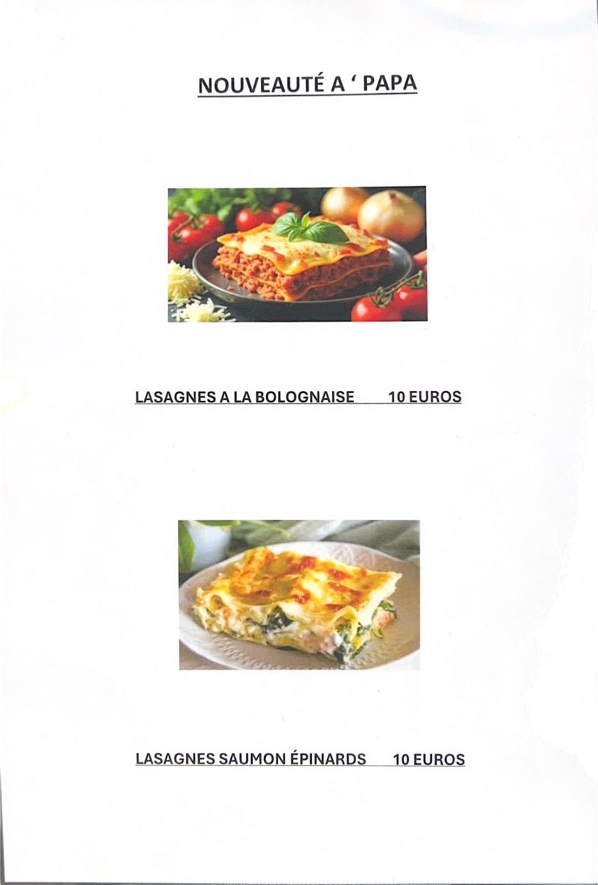 A'Papa menu 2