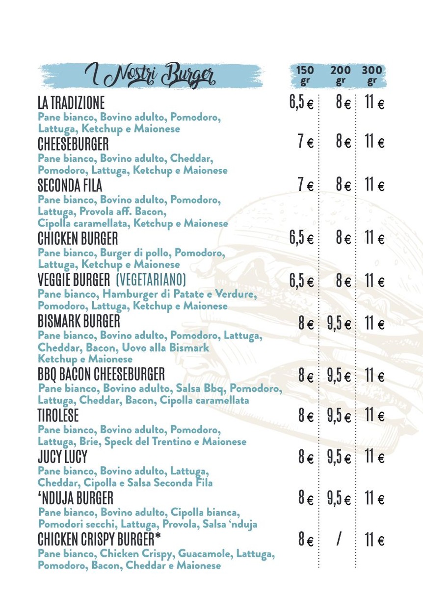 Seconda Fila menu 2