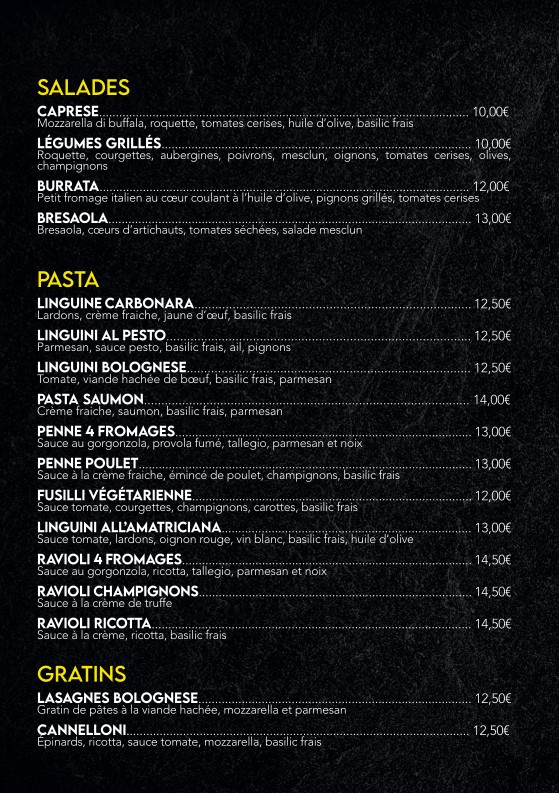 Trattoria Napoletana Da Enzo menu 1