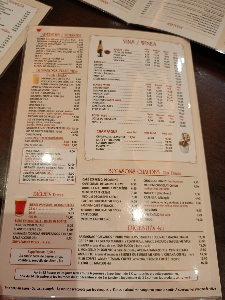 Jirayr Bistrot Eifel menu 3