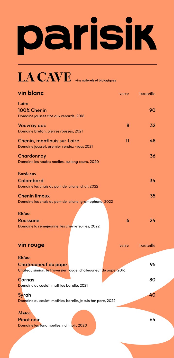 Parisik menu 3