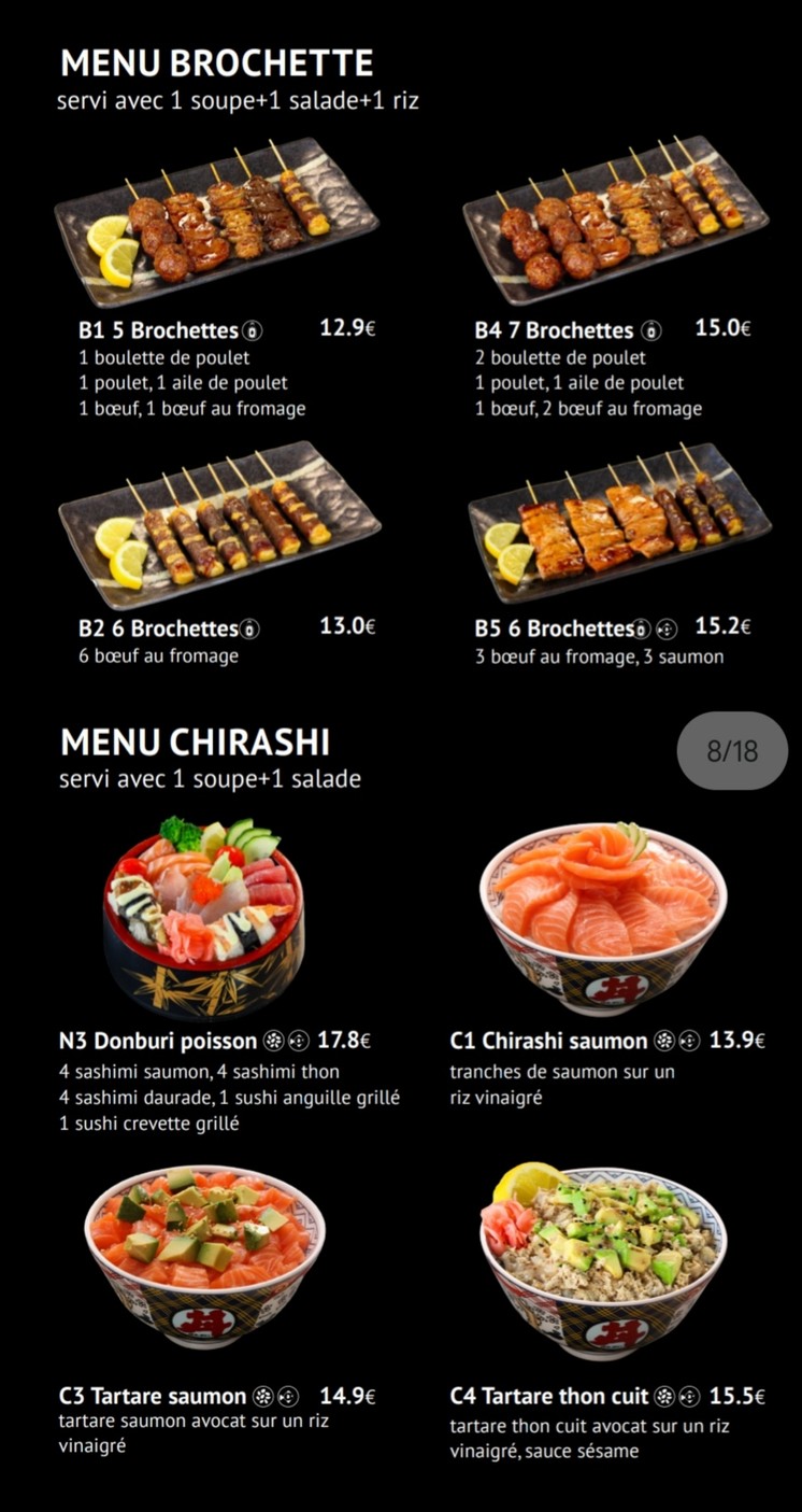 Toto Sushi. menu 2
