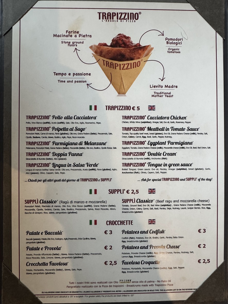 Trapizzino | Trastevere menu 1