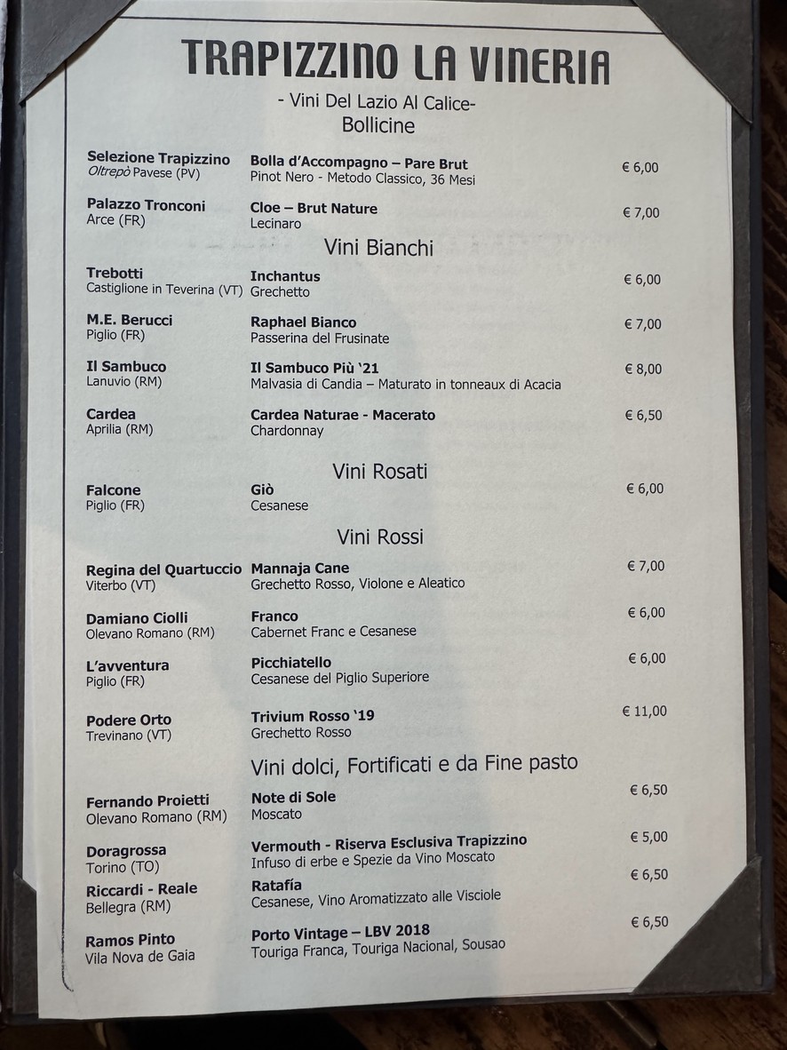 Trapizzino | Trastevere menu 2
