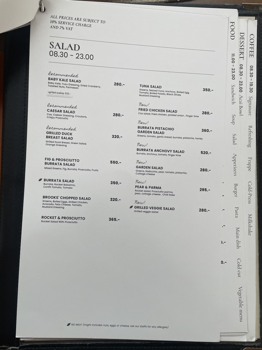 Brooks brunch & bar menu 3