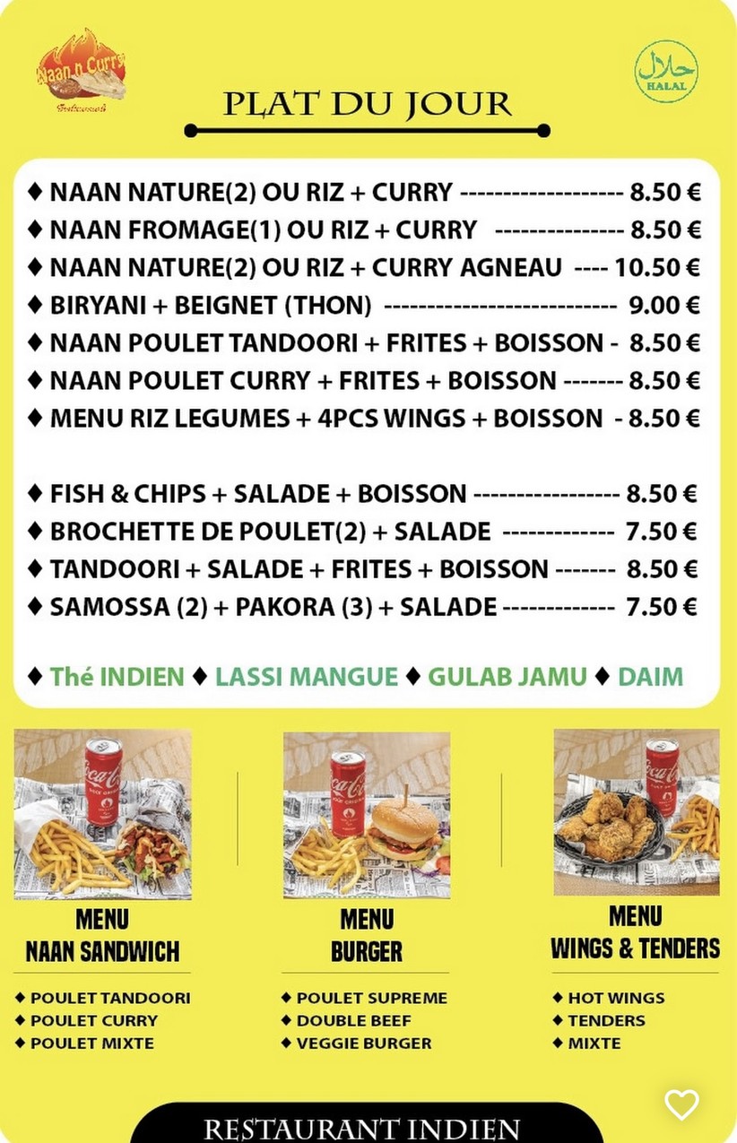 Naan N Curry 🥘 menu 1