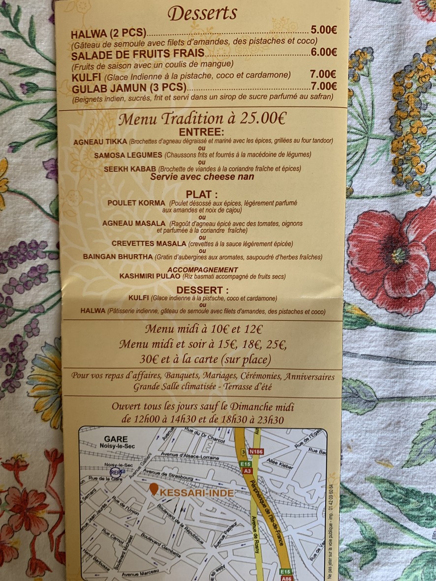 Kessari Inde menu 2