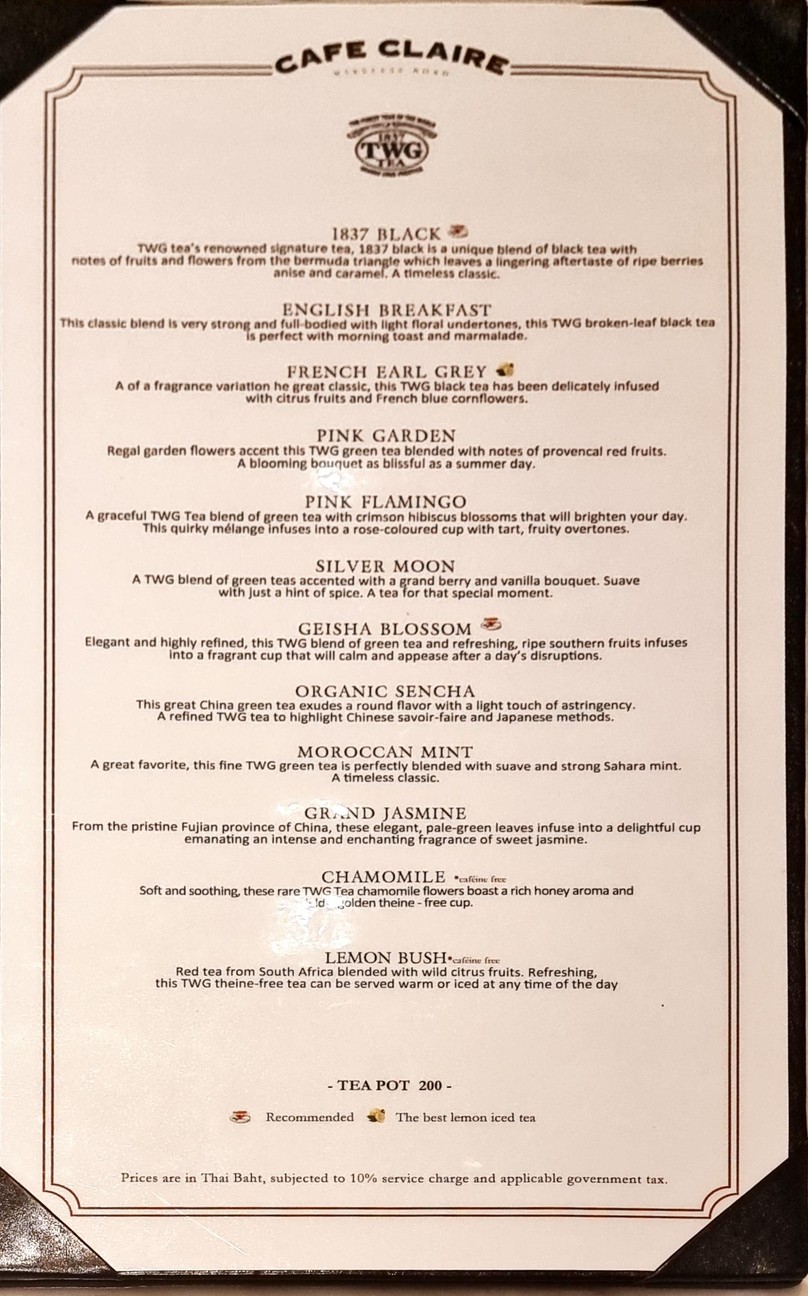 Café Claire menu 2