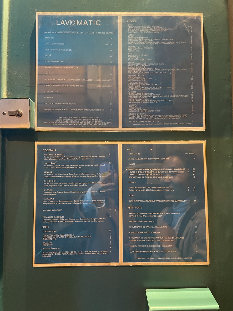 Lavomatic menu 1