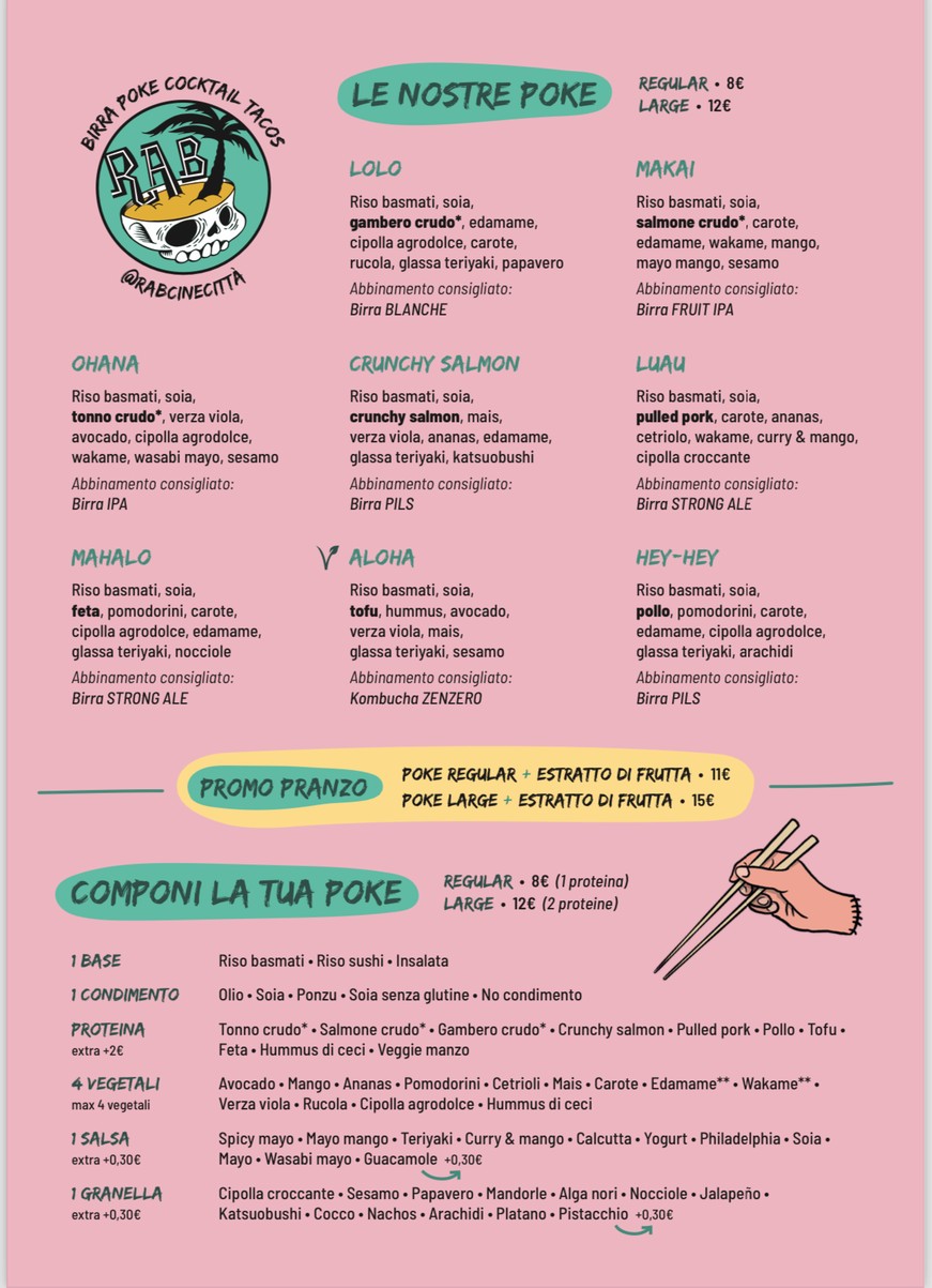 Rab Coffee Food Spirits menu 3