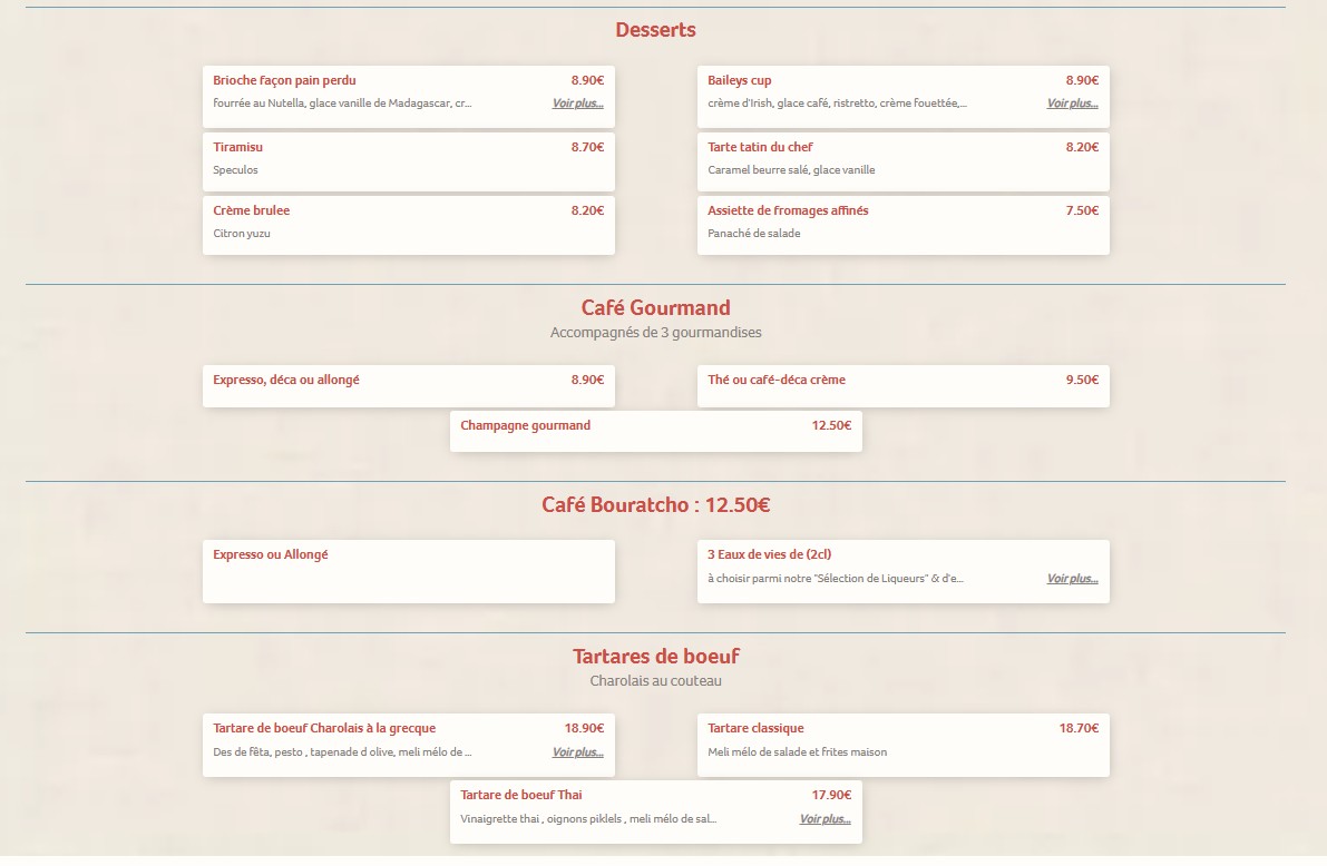 Chez Janot menu 4