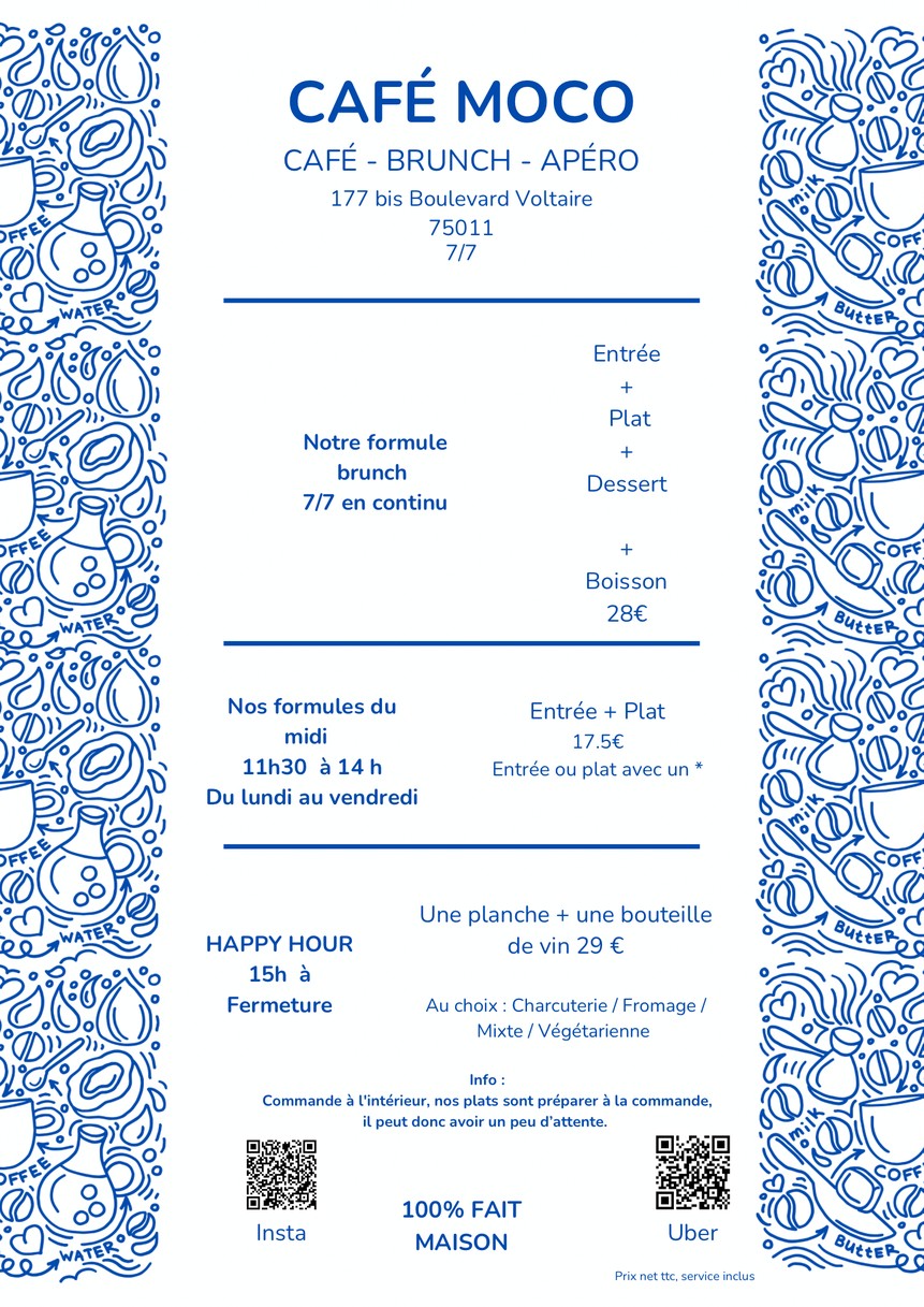 Café Moco menu 1