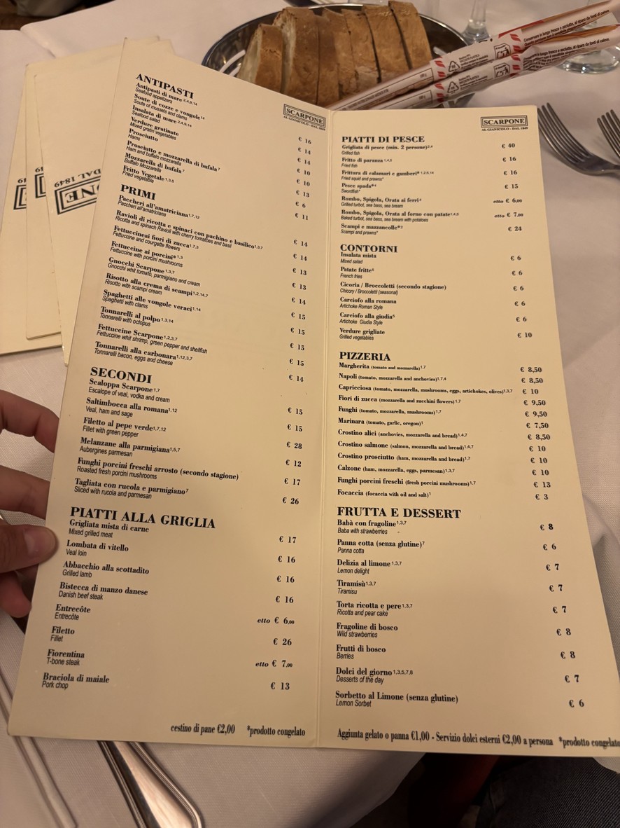 Ristorante Scarpone menu 1
