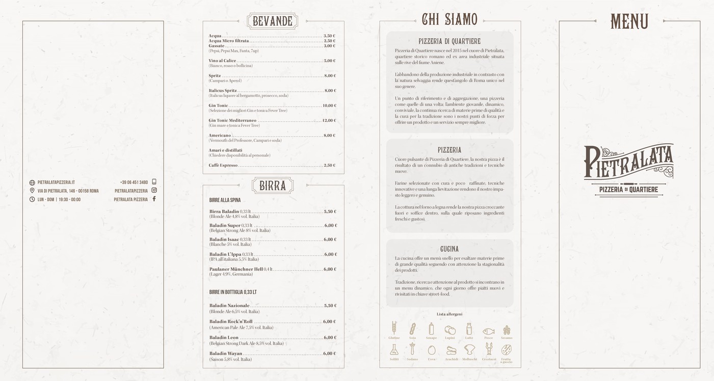 Pietralata - Pizzeria di Quartiere menu 1