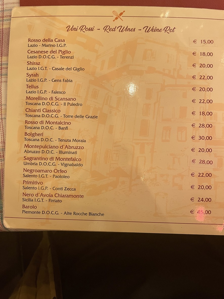 Antica Hostaria Romanesca menu 5