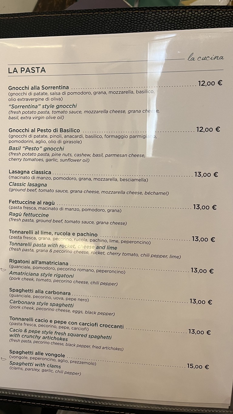 Origano Campo De' Fiori menu 2