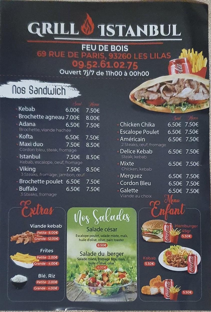 Restaurant Grill Istanbul menu 1