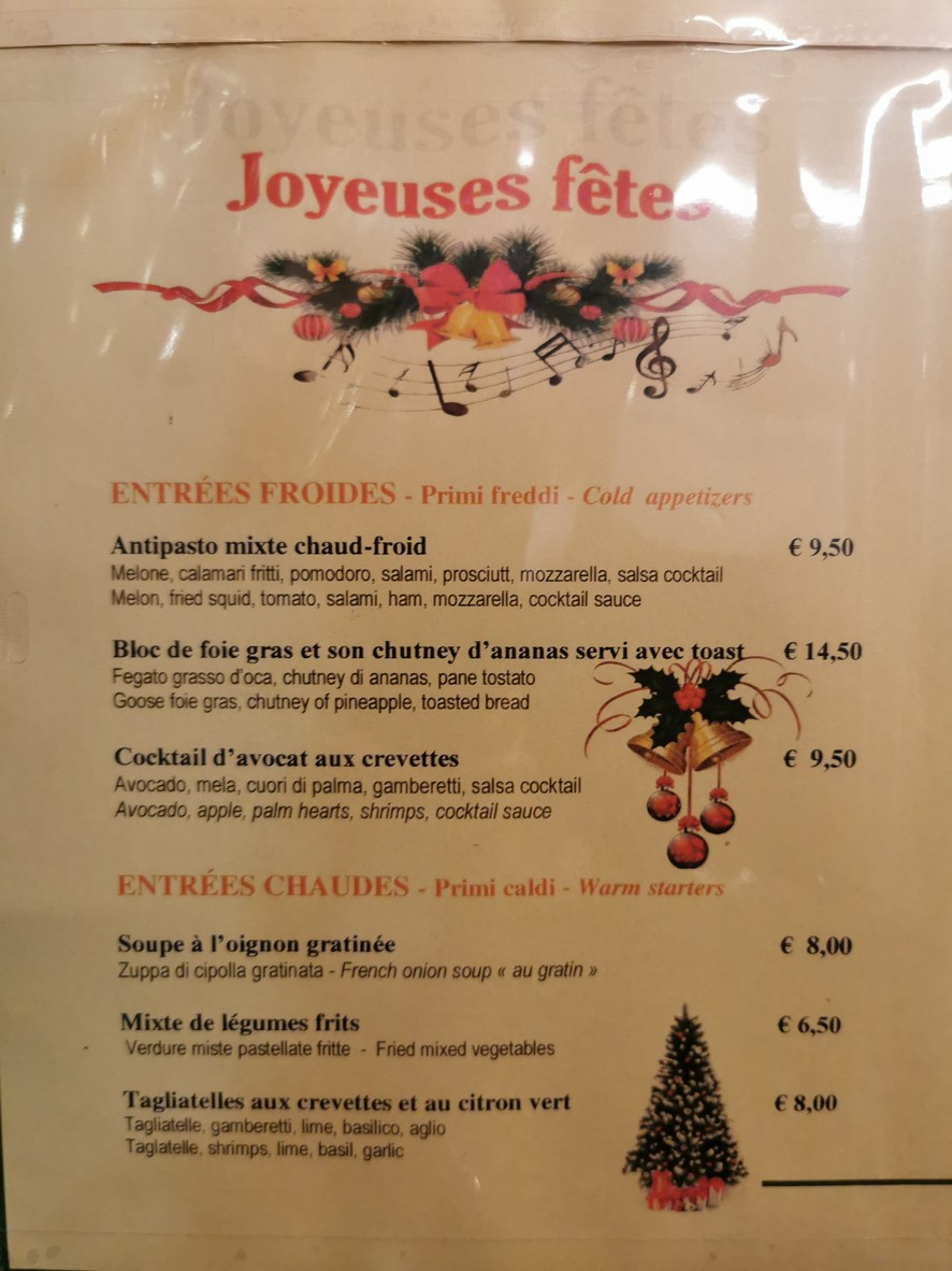 Restaurant L'Eau Vive menu 2