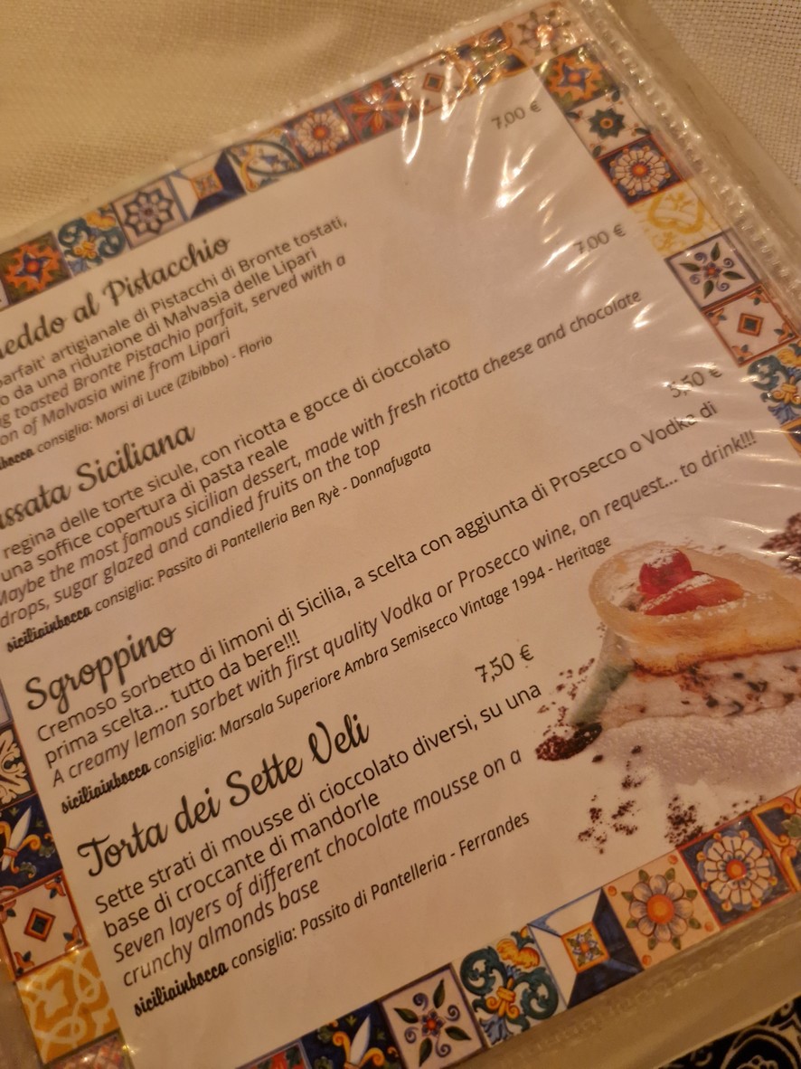 Siciliainbocca in Prati- Trattoria Siciliana menu 3