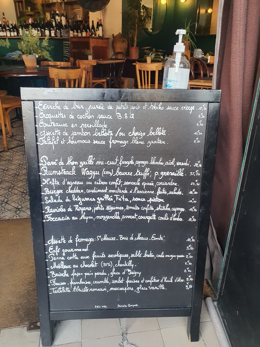 Le Château des Vignerons menu 3