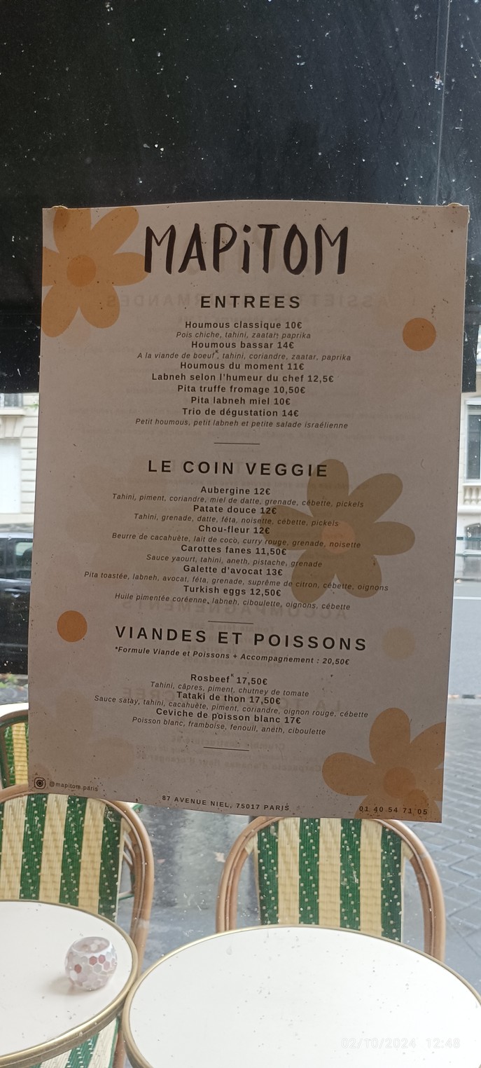 Mapitom menu 1