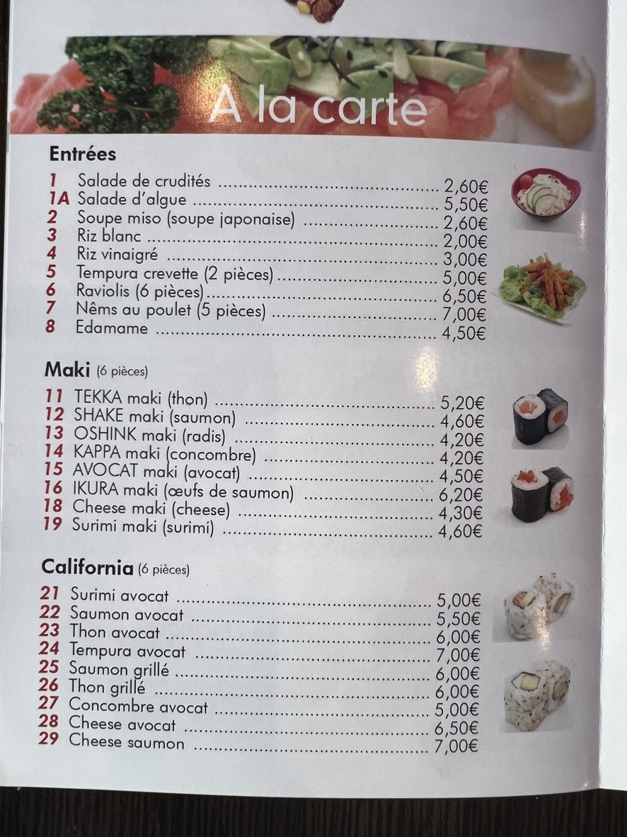 Yokoso menu 1