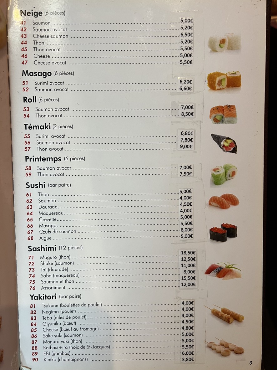 Yokoso menu 2