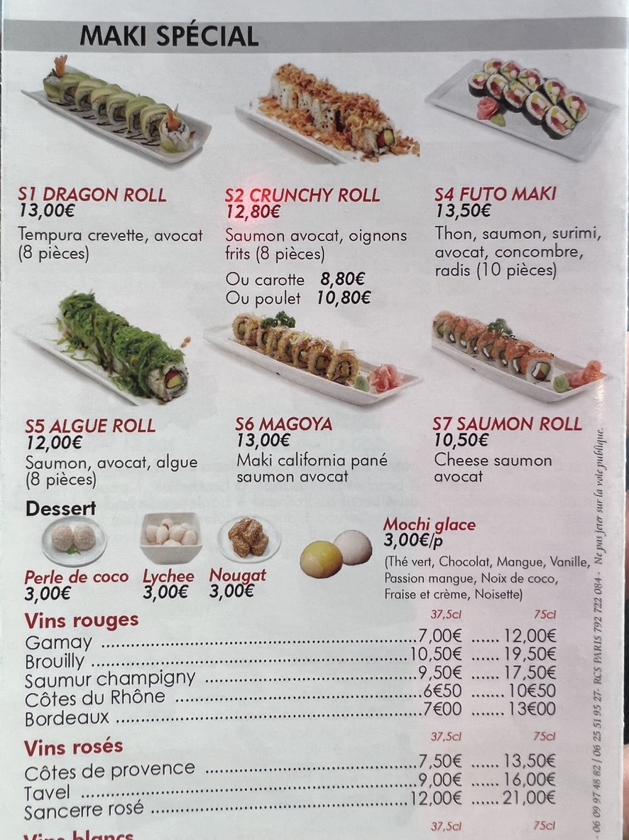 Yokoso menu 4