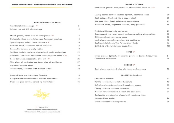 Mimosa – Riviera Cuisine