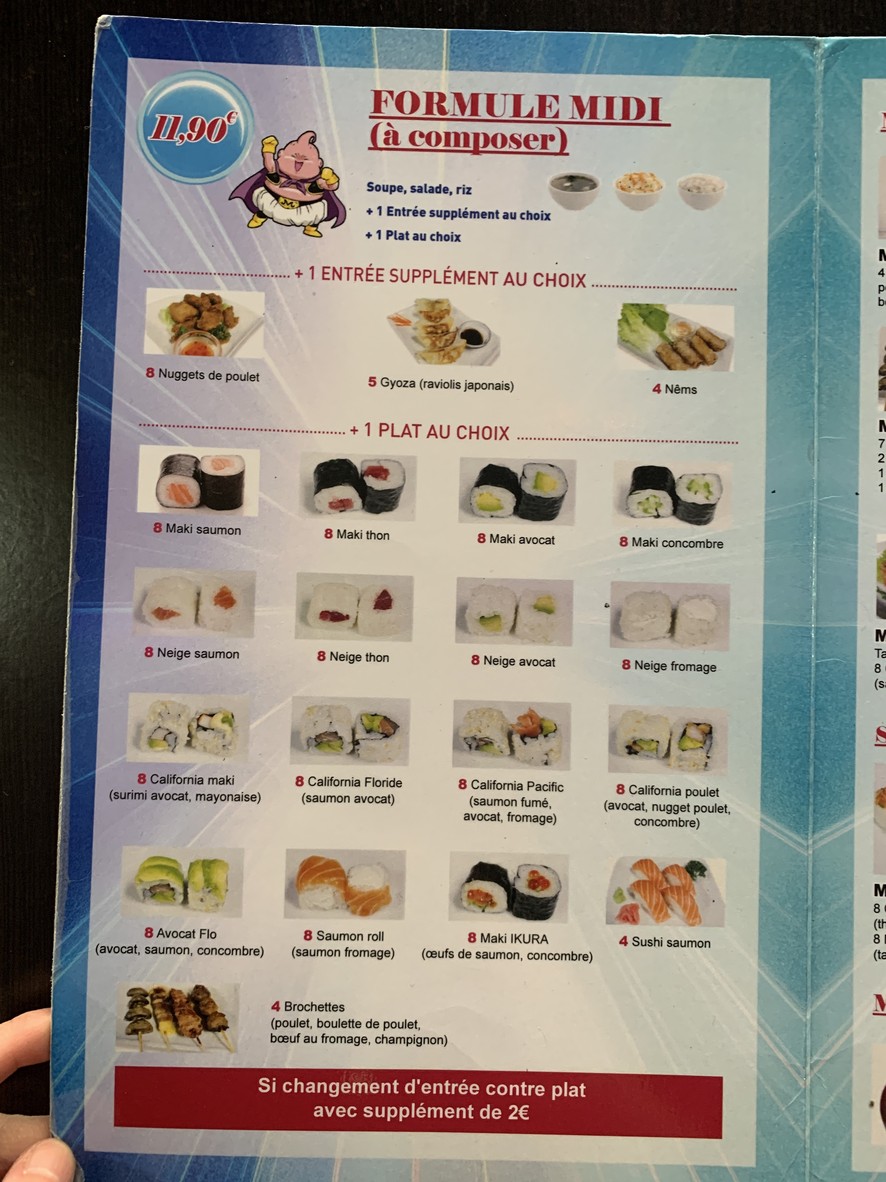 Sushi Boubou menu 3