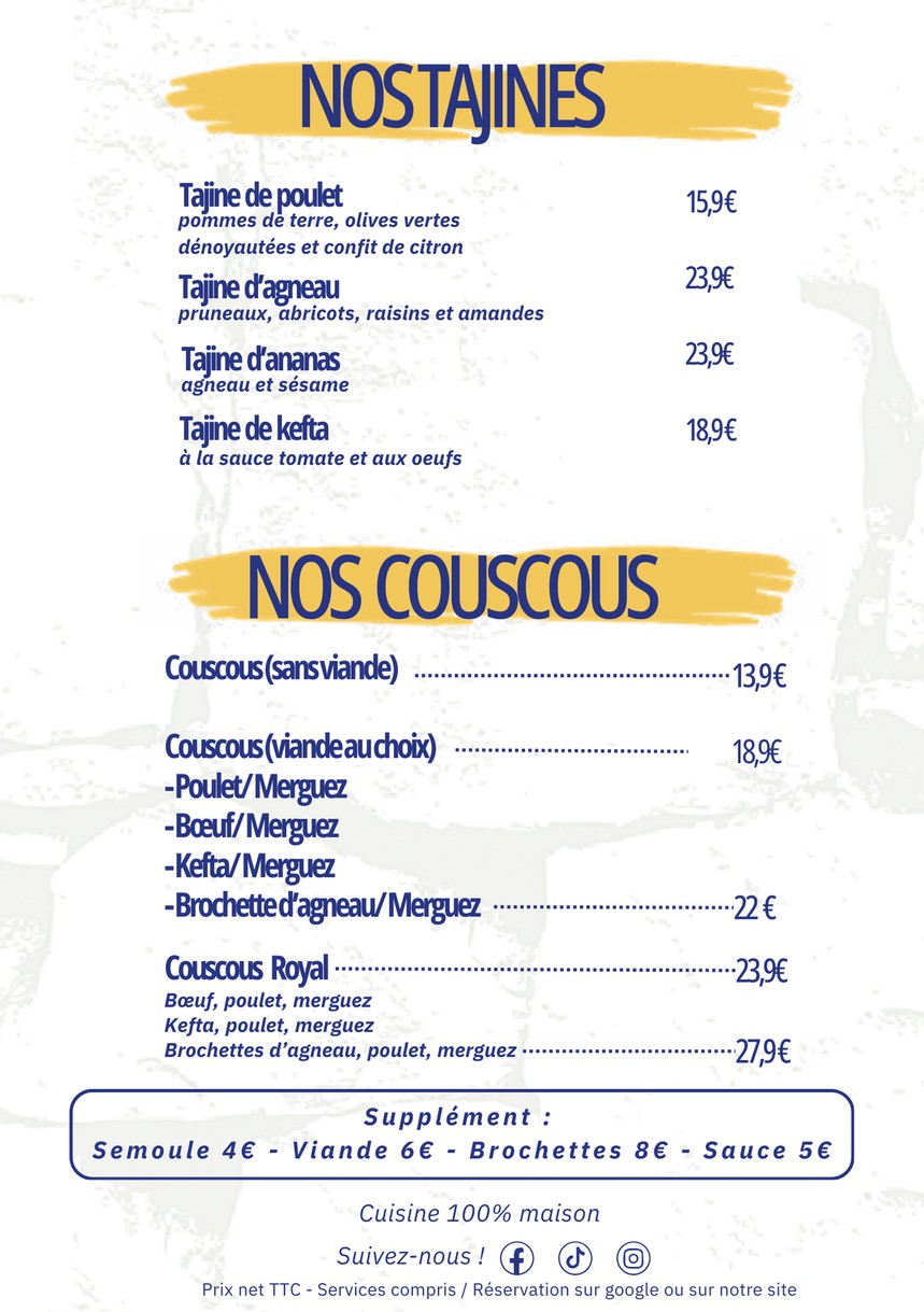 La Grille menu 3