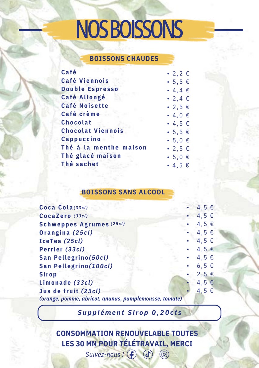 La Grille menu 8