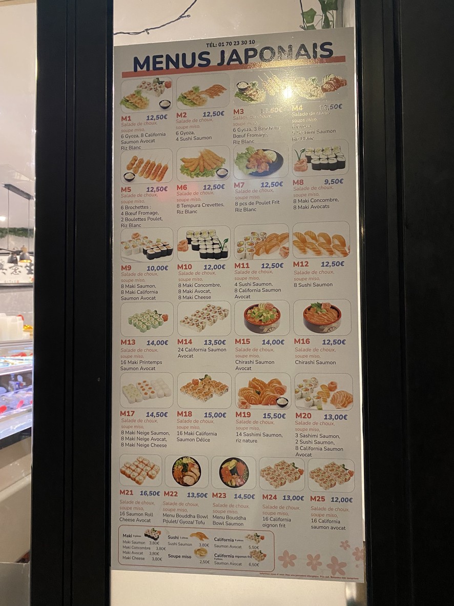 Gourmande Asia menu 1