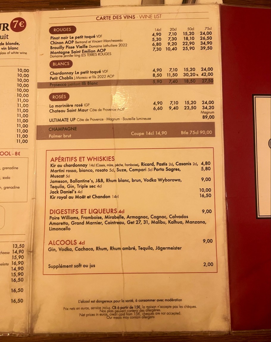 Le Chinon menu 3